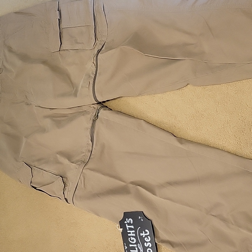 Sonoma Tan Cargo Convertible Cargo Pants Shorts 36x29 Kakhi